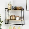 Etagere 2 niveaux avec crochets