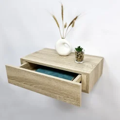 Etagere 1 tiroir effet bois