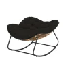 Fauteuil bascule tulum anthracit