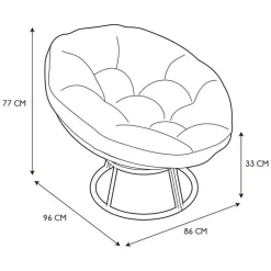 Fauteuil papasan blanc