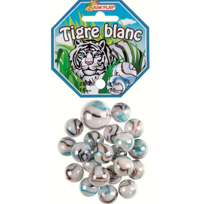 Filet 20 + 1 billes tigre blanc