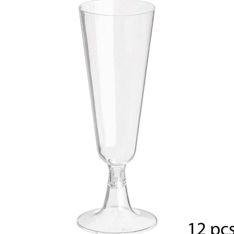 Flute a champagne x12 plastique