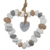 Galets forme coeur a suspendre