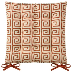 Galette de chaise motif grec dep