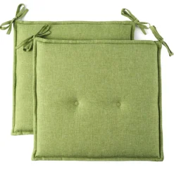 Galette de chaise verte x2