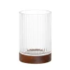 Gobelet en verre et bois