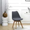 Housse de chaise s uni gris anth