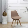 Housse de chaise s uni taupe