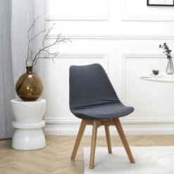 Housse de chaise s uni taupe