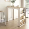 Ilot creme & bois