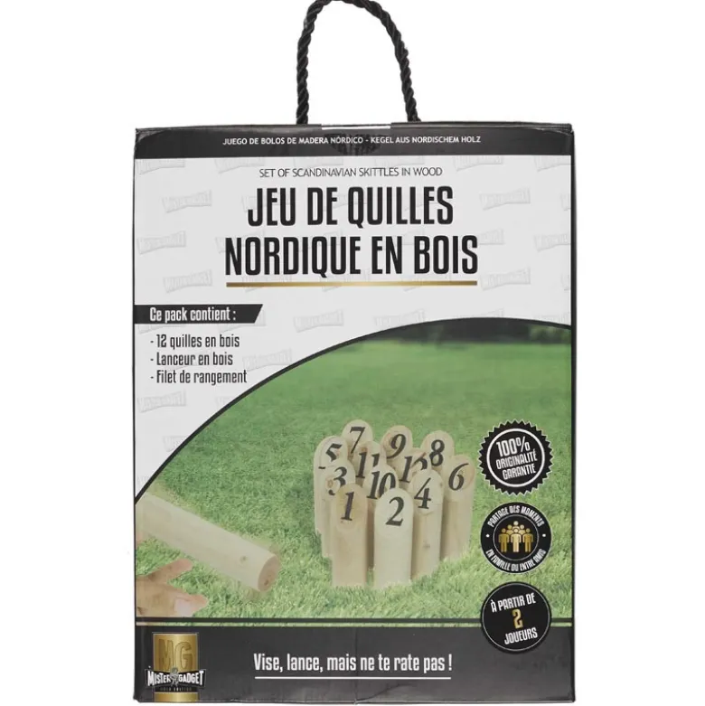 Jeu de quilles en bois nordique