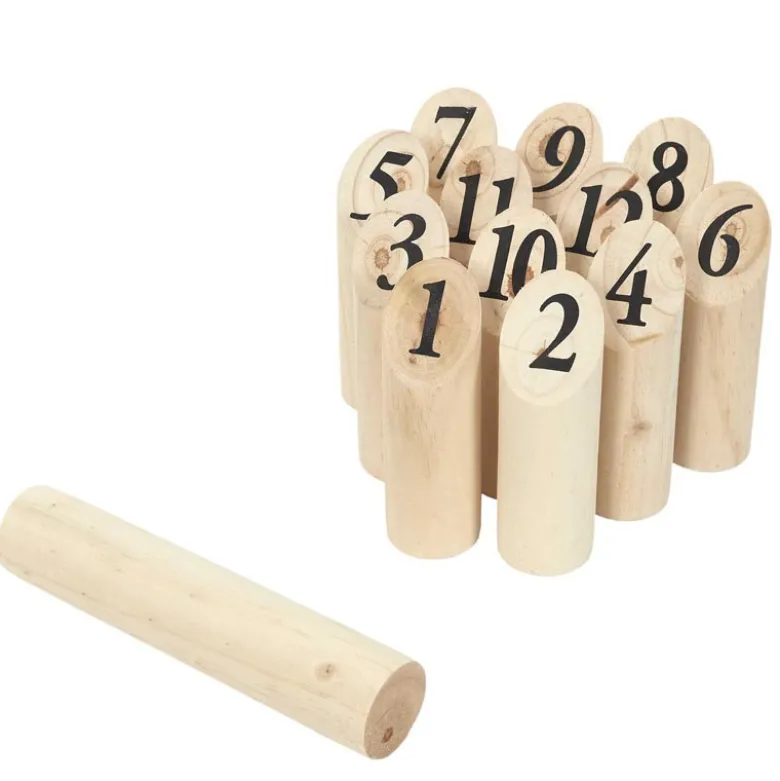 Jeu de quilles en bois nordique