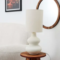 Lampe ceramique creme
