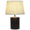 Lampe pied bois nervure