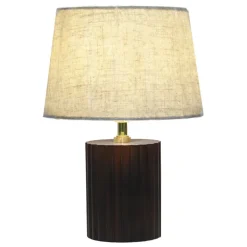 Lampe pied bois nervure
