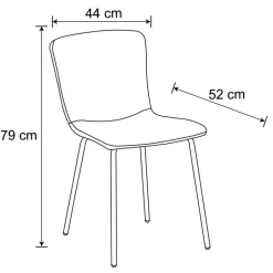 Lot 4 chaises tissu creme