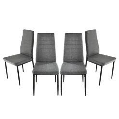 Lot de 4 chaises grises