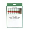 Lot de 6 pailles en verre cerise