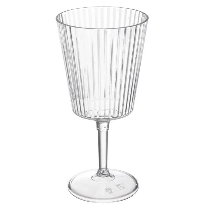 Lot de 4 verres a vin strie