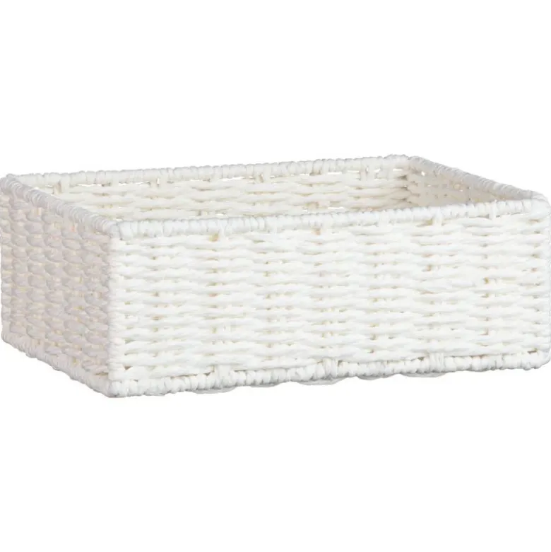 Lot 2 paniers tresses blanc