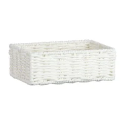 Lot 2 paniers tresses blanc