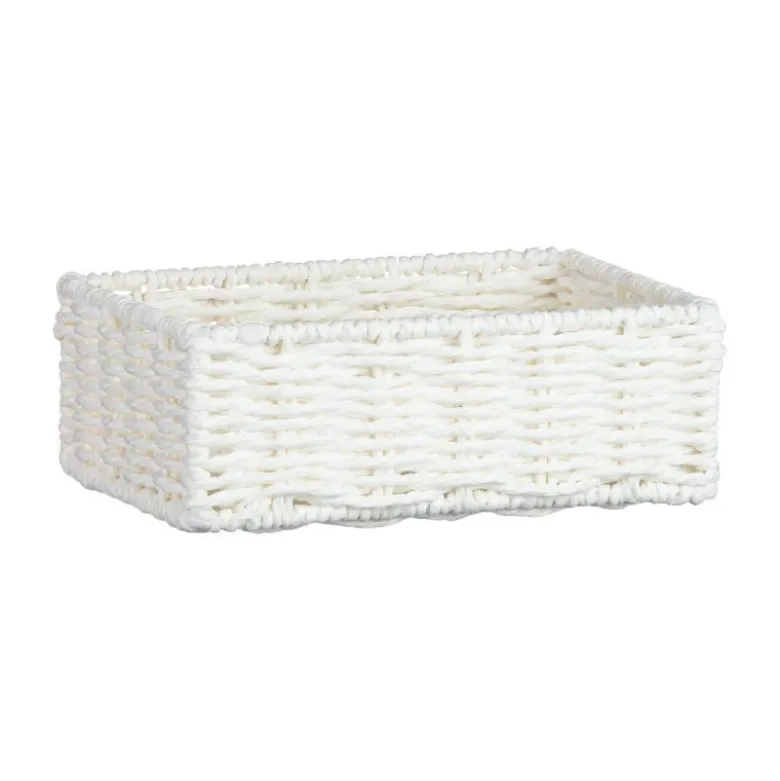 Lot 2 paniers tresses blanc