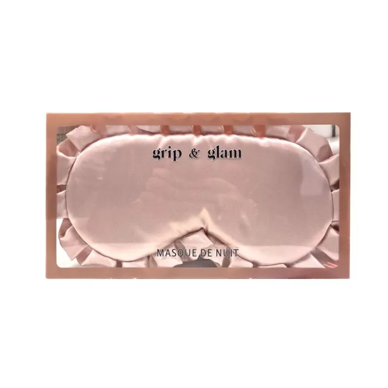 Masque yeux satin rose