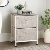 Meuble 2 tiroirs blanc / creme