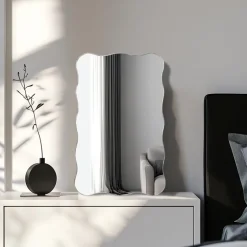 Miroir ondule chrome
