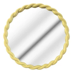 Miroir torsade jaune