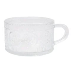 2 mugs en verre motif tournesol
