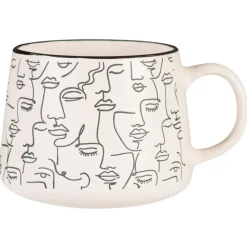 Mug visage noir/blanc 500ml