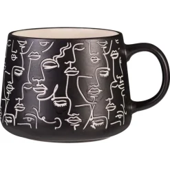 Mug visage noir/blanc 500ml