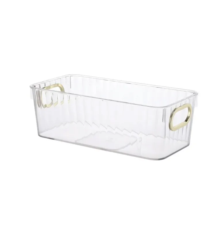 Paniere de rangement striee gold