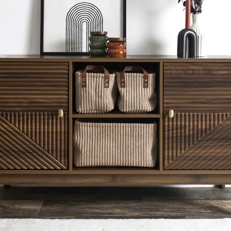Panier velours cotele x3 taupe
