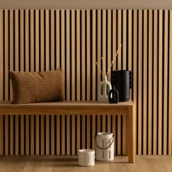 Panneau decoratif tasseaux bois