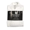 Peignoir velours eponge s/m blan