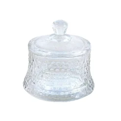 Petit bocal en verre et motif