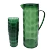 Pichet vert + 4 verre