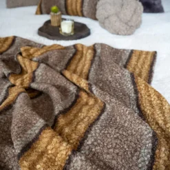 Plaid boucle 125x150cm marron