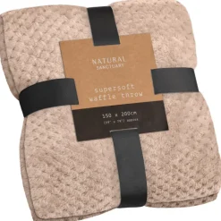 Plaid gaufre taupe
