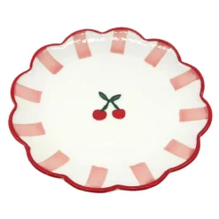 Plat de service rose/cerise