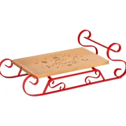 Plat de service traineau bois