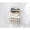 Portant avec etagere bois/metal