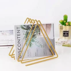 Porte revue metallique dore