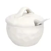 Pot a epices creme avec cuillere