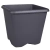 Pot carre chorus 40cm gris