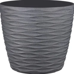Pot de fleurs en plastique rond