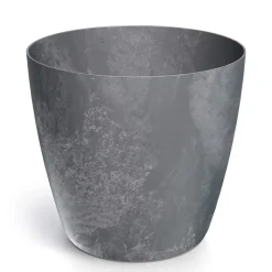 Pot effet beton gris fonce o24cm