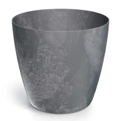 Pot effet beton gris fonce o18cm